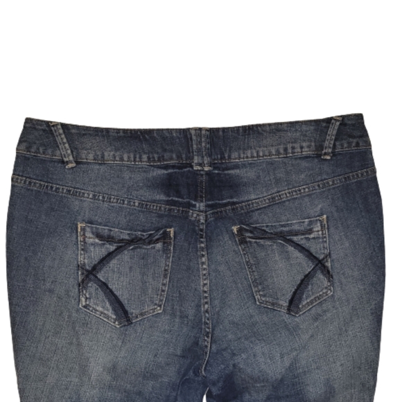 Lane Braynt Distinctly Boot Mid Rise Bootcut Jeans Darkwash Blue Denim Size 20 - Picture 9 of 12